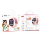 Дитячий cмарт-годинник Hoco Y101 46mm. SIM 4G. Wi-Fi. 680 mAh. IP65 Pink