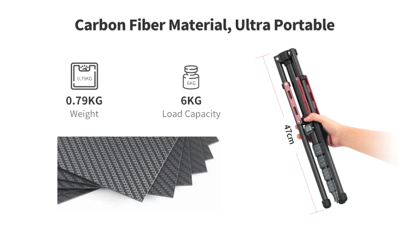 Штатив Ulanzi Full carbon fiber Multifunctional portable light tripod (UV-2784 MT-49)