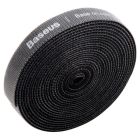Органайзер для кабелів Baseus Colourful Circle Velcro strap 1m Black