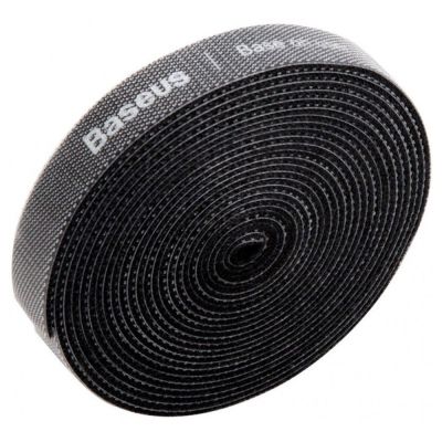 Органайзер для кабелів Baseus Colourful Circle Velcro strap 1m Black
