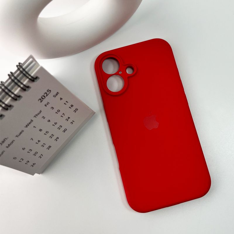 Чохол для смартфона Silicone Full Case AA Camera Protect for Apple iPhone 16 43,Berry Red