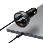 Автомобільний зарядний пристрій Baseus Digital Display PD3.1 Dual Fast Charger Car Charger U+C 140W Set Obsidian Black (With Superior Series Fast Char