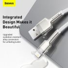 Кабель Baseus Cafule Series Metal Data Cable USB to IP 2.4A 2m White
