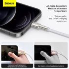 Кабель Baseus Cafule Series Metal Data Cable USB to IP 2.4A 2m White