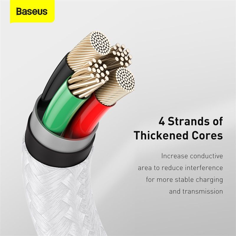 Кабель Baseus Cafule Series Metal Data Cable USB to IP 2.4A 2m White