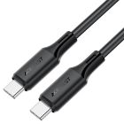 Кабель ACEFAST C17-03 USB-C to USB-C silicone charging data cable Black