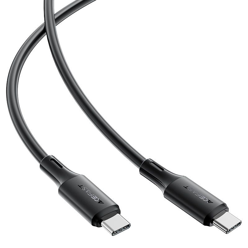 Кабель ACEFAST C17-03 USB-C to USB-C silicone charging data cable Black