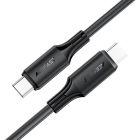Кабель ACEFAST C17-03 USB-C to USB-C silicone charging data cable Black