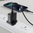 Кабель ACEFAST C17-03 USB-C to USB-C silicone charging data cable Black