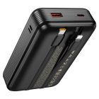 Зовнішній акумулятор HOCO Q37A Graceful 22.5W+PD20W power bank with two cables(20000mAh) Black