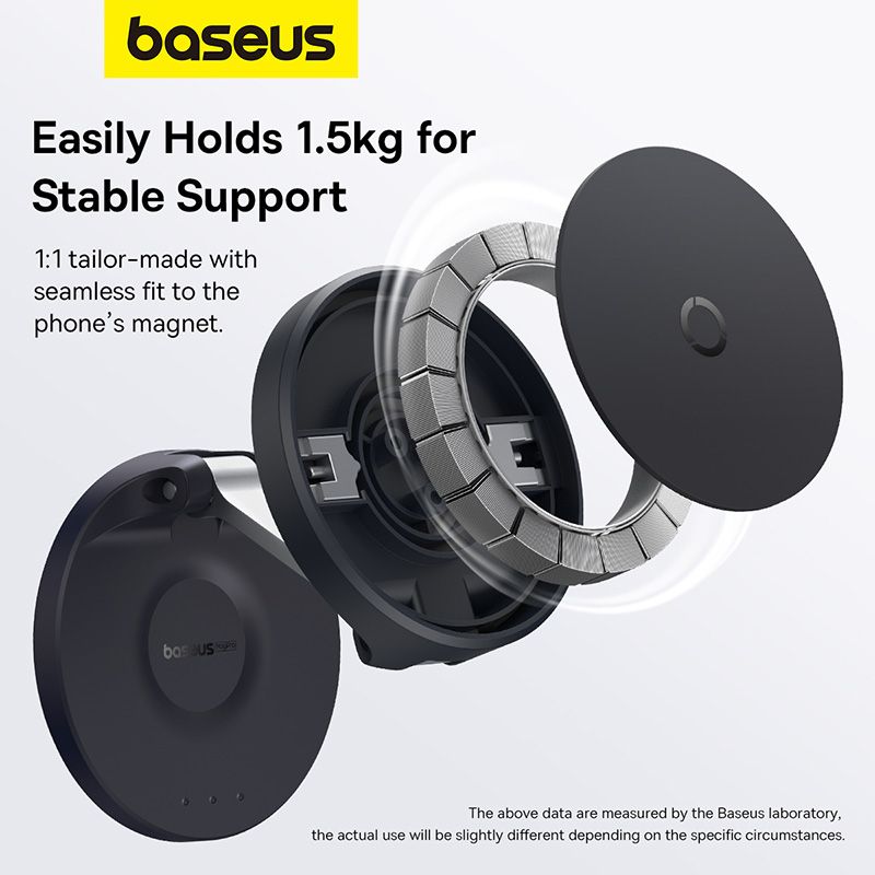 Автотримач для телефона Baseus MagPro Magnetic Foldable Phone Mount Cluster Black