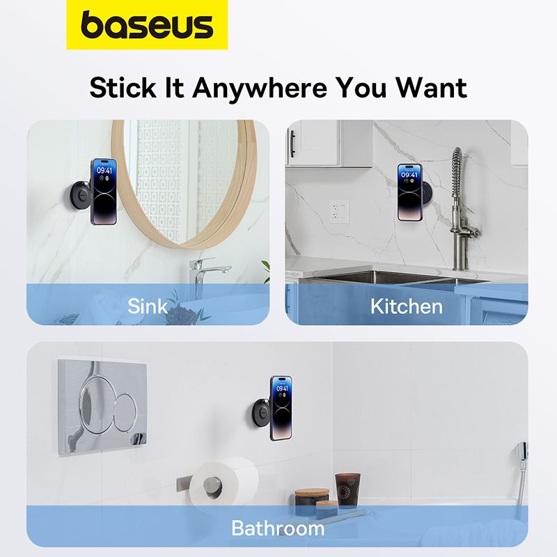 Автотримач для телефона Baseus MagPro Magnetic Foldable Phone Mount Cluster Black