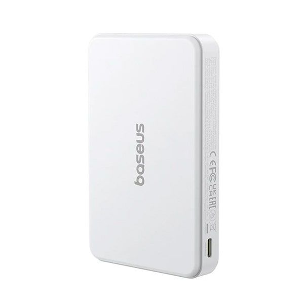 Зовнішній акумулятор Baseus Airpow Ⅱ Qi2 Magnetic Power Bank 10000mAh 22.5W Moon White（With Simple Series Charging Cable Type-C to Type-C（20V/3A）30cm