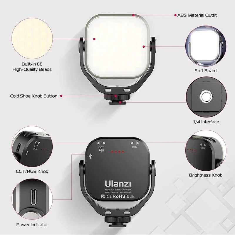 Відеосвітло Ulanzi Vijim VL66 RGB Led Light (UV-L088 VL66 RGB)
