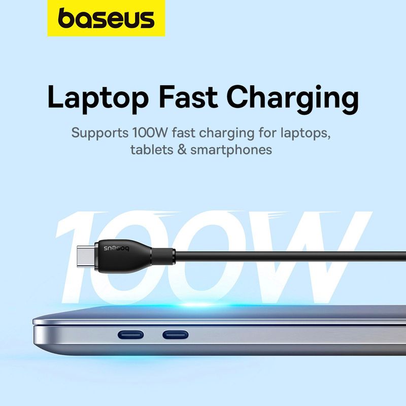 Кабель Baseus Pudding Series Fast Charging Cable Type-C to Type-C 100W 1.2m Cluster Black
