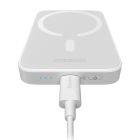 Зовнішній акумулятор Baseus Magnetic Mini Air Wireless Fast Charge Power Bank 6000mAh 20W Stellar White（With Simple Series Charging Cable Type-C to