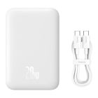 Зовнішній акумулятор Baseus Magnetic Mini Air Wireless Fast Charge Power Bank 6000mAh 20W Stellar White（With Simple Series Charging Cable Type-C to