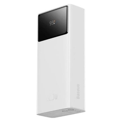 Зовнішній акумулятор Baseus Star-Lord Digital Display Fast Charge Power Bank 30000mAh 22.5W White（With Simple Series Charging Cable USB to Type-C 3A 0