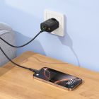 Мережевий зарядний пристрій BOROFONE BA98A Ilustre PD30W (2C1A) charger with digital display (EU) Black