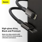 Кабель Baseus Tungsten Gold Fast Charging Data Cable Type-C to iP PD 20W 2m Black