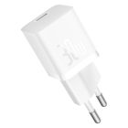 Мережевий зарядний пристрій з кабелем Baseus GaN5 Fast Charger(mini) 1C 30W EU Moon White(With: Fast Charging Data Cable Type-C)