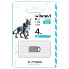 Флеш-накопичувач Wibrand USB 2.0 Lynx 4Gb Silver