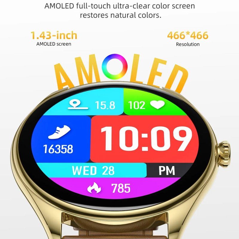 Смарт-годинник HOCO Y22 AMOLED 36mm. 200 mAh. IP67  Black