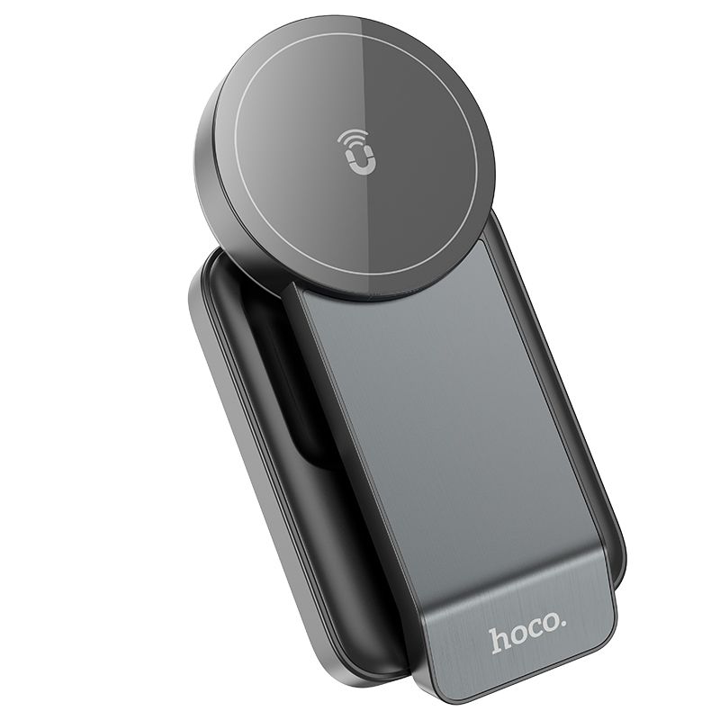 Бездротовий мультизарядний пристрій HOCO CQ3 Motorcycle folding 3-in-1 magnetic wireless fast charger Black