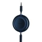 Кабель Baseus Bright Mirror 2 Series Retractable 3-in-1 Fast Charging  Data Cable USB to M+L+C 3.5A 1.1m Blue