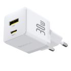 Мережевий зарядний пристрій Baseus Palm Fast Charger C+U 30W EU Moon White