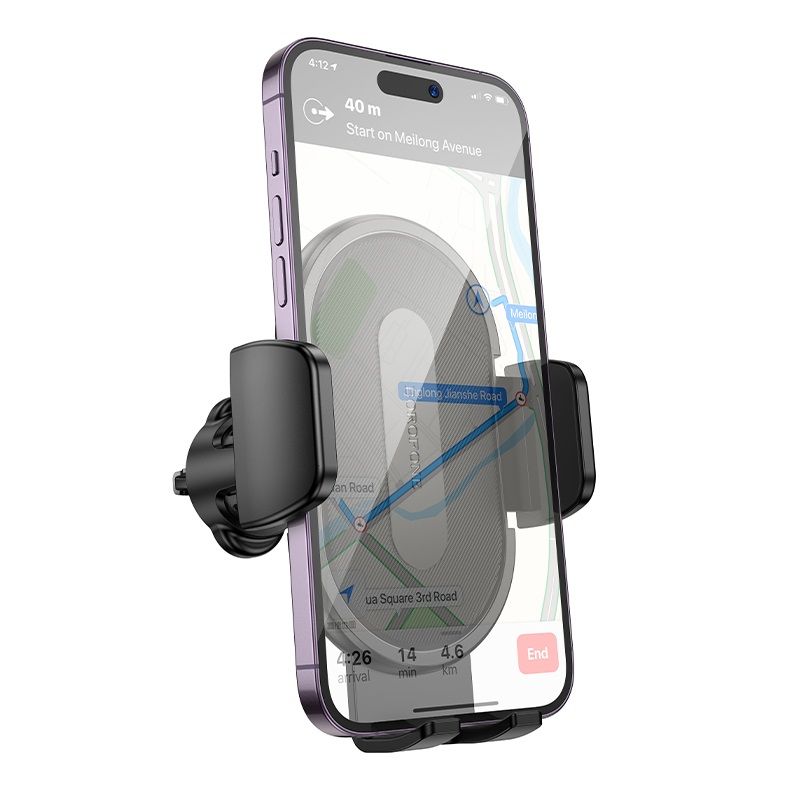 Автотримач для телефона BOROFONE BH133 Rio push-type car holder (air outlet) Black