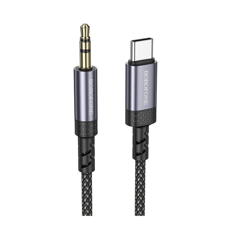 Аудіокабель BOROFONE BL24 Graceful digital audio conversion cable Type-C Metal Grey