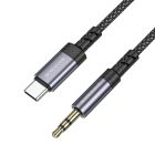 Аудіокабель BOROFONE BL24 Graceful digital audio conversion cable Type-C Metal Grey