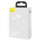 Кабель Baseus Superior Series Fast Charging Data Cable USB to iP 2.4A 0.25m White
