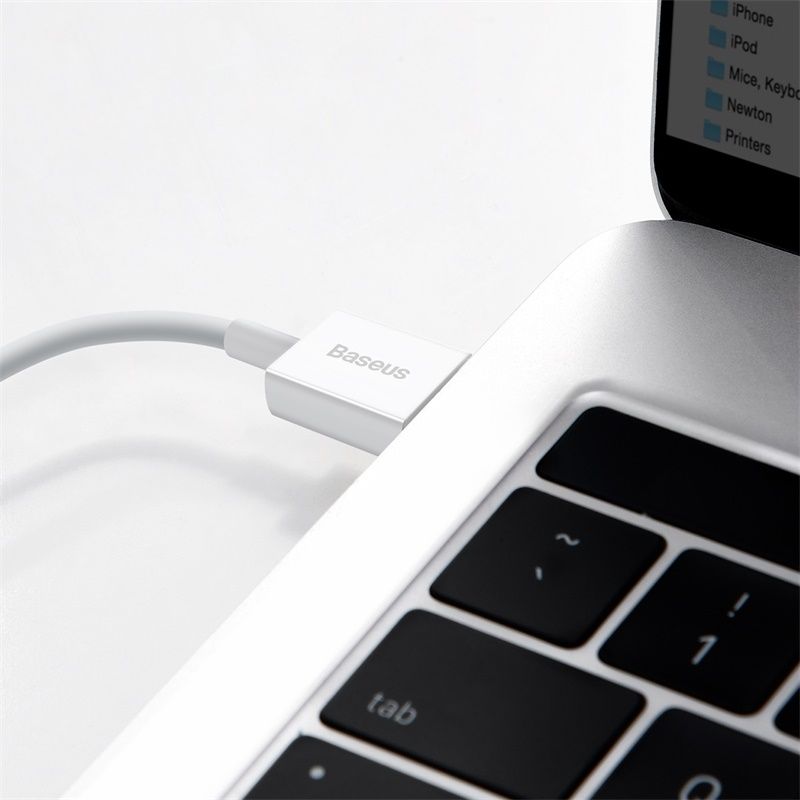 Кабель Baseus Superior Series Fast Charging Data Cable USB to iP 2.4A 0.25m White