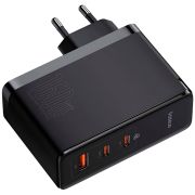 Мережевий зарядний пристрій з кабелем Baseus GaN5 Pro Digital Fast Charger 2C+U 160W Cluster Black (With Superior Charging Data Cable C to С)