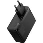 Мережевий зарядний пристрій з кабелем Baseus GaN5 Pro Digital Fast Charger 2C+U 160W Cluster Black (With Superior Charging Data Cable C to С)