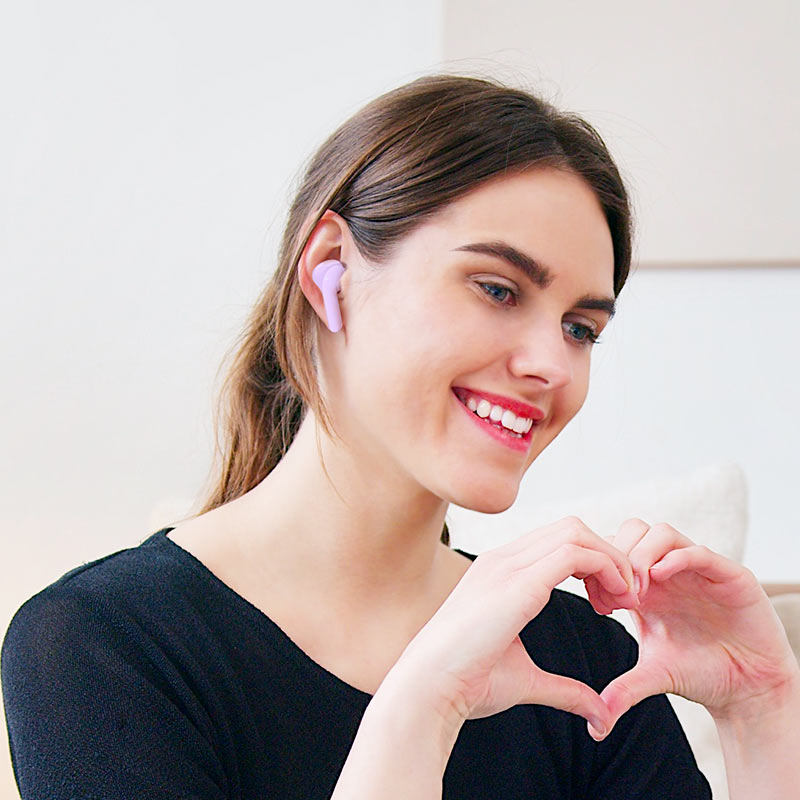 Бездротові навушники HOCO EW39 Bright true wireless ENC BT headset Purple