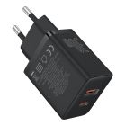 Мережевий зарядний пристрій Baseus Cube Fast Charger C+U 30W EU Cluster Black