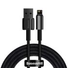 Кабель Baseus Tungsten Gold Fast Charging Data Cable USB to iP 2.4A 2m Black