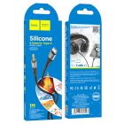Аудiокабель HOCO UPA22 Type-C to 3.5mm male, silicone, 1m, Black