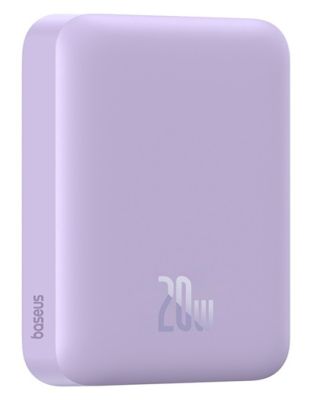 Зовнішній акумулятор Baseus Magnetic Mini Air Wireless Fast Charge Power Bank 6000mAh 20W Nebula Purple（With Simple Series Charging Cable Type-C to