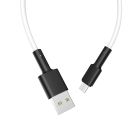 Кабель BOROFONE BX31 Soft silicone charging data cable for Micro White
