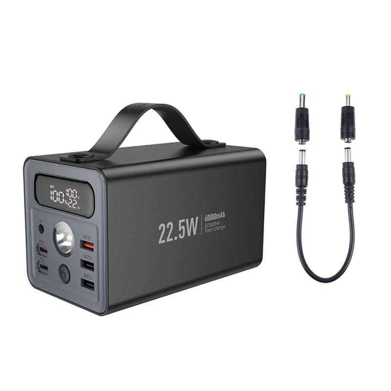 Зовнішній акумулятор HOCO J138 Distant 22.5W+PD20W+DC12V multi-function power bank (60000mAh) Black
