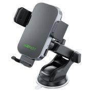 Автотримач для телефона з БЗП ACEFAST D53 wireless charging car holder with electric clamp for dashboard Black