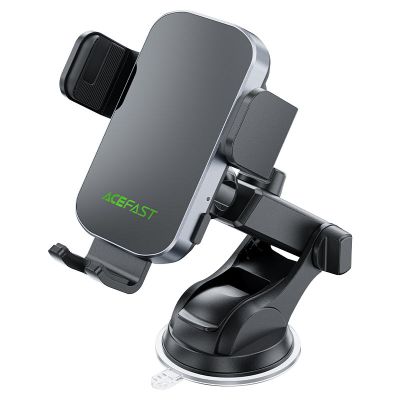 Автотримач для телефона з БЗП ACEFAST D53 wireless charging car holder with electric clamp for dashboard Black