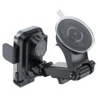 Автотримач для телефона з БЗП ACEFAST D53 wireless charging car holder with electric clamp for dashboard Black