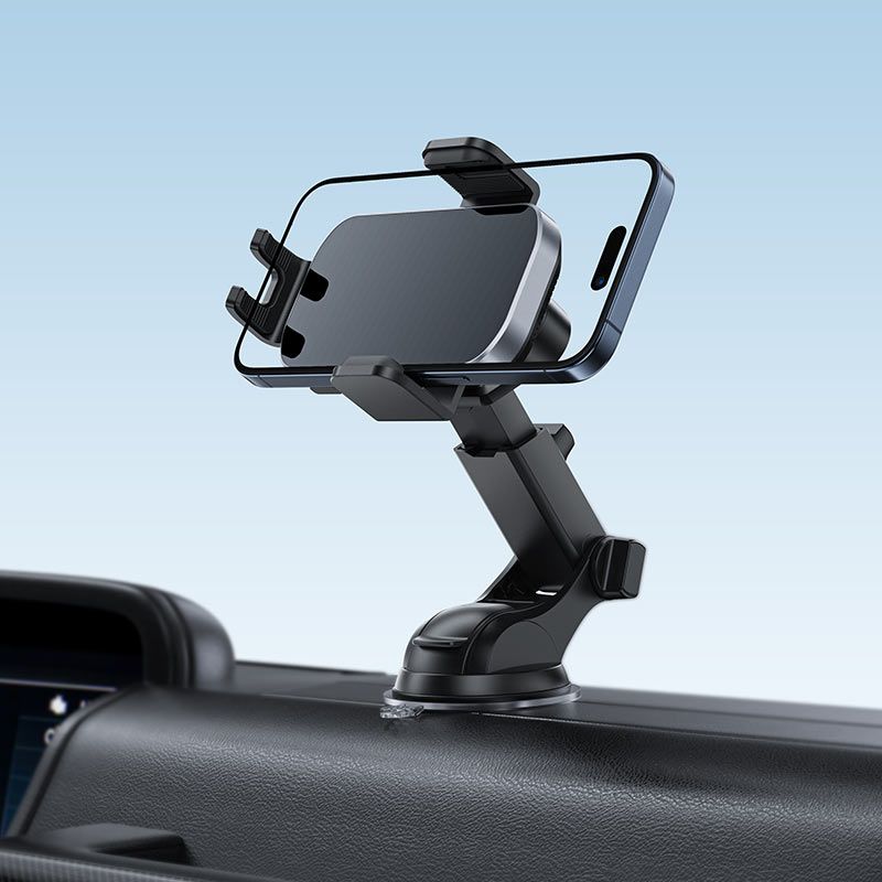 Автотримач для телефона з БЗП ACEFAST D53 wireless charging car holder with electric clamp for dashboard Black