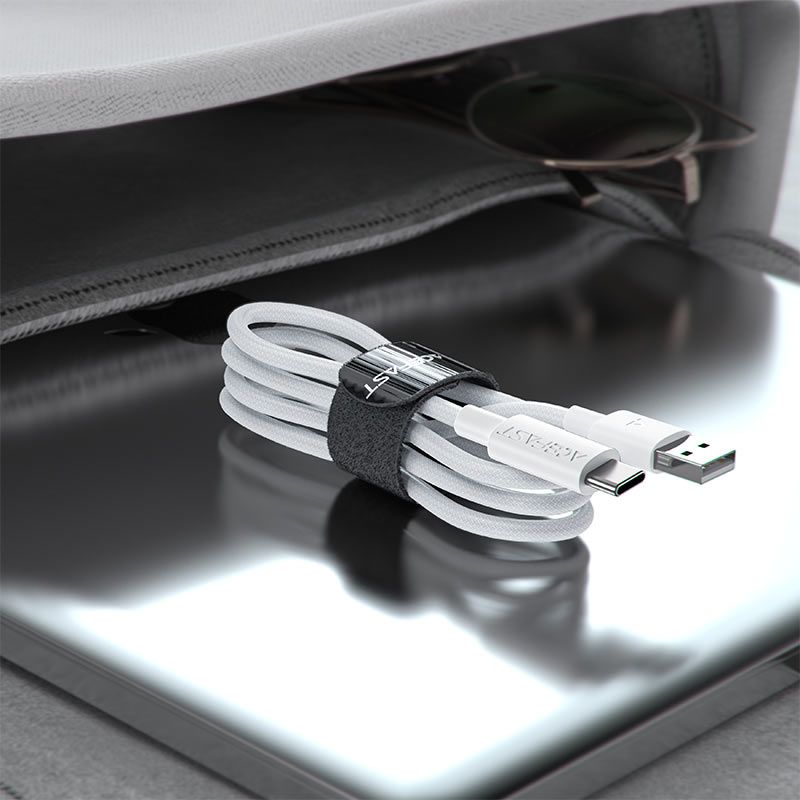 Кабель ACEFAST C18-04 USB-A to USB-C braid charging data cable White