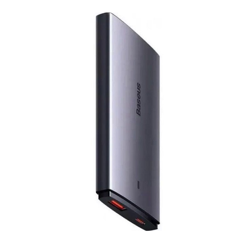 Мережевий зарядний пристрій з  кабелем Baseus GaN5 Pro Ultra-Slim Fast Charger C+U 65W Gray((With Mini White Cable C to C 100W(20V/5A) 1m Black)